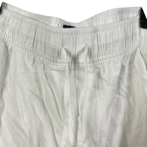 Gap Womens Linen Pull On Shorts Elastic Waist White NWT Pocket Drawstring XXL 2X - Picture 7 of 16
